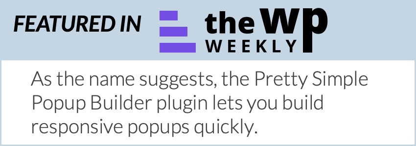 Featured in The WP Weekly