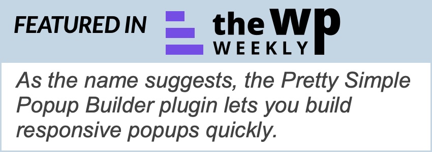 Featured in The WP Weekly