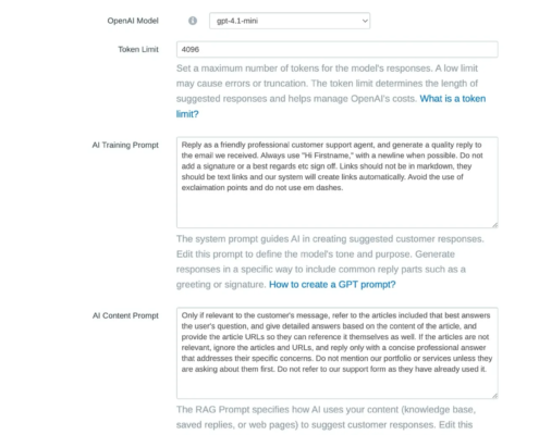 FreeScout GPT Pro Settings - Main