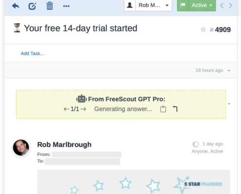 Open FreeScout message and auto-generate AI response