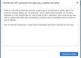 The GPT Prompt Edit Modal Box