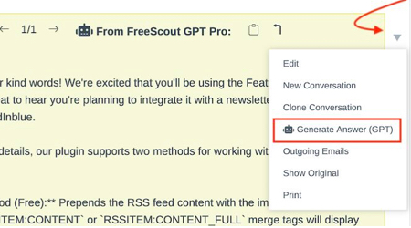 FreeScout GPT Module Features Thumbnail - Generated More Answers