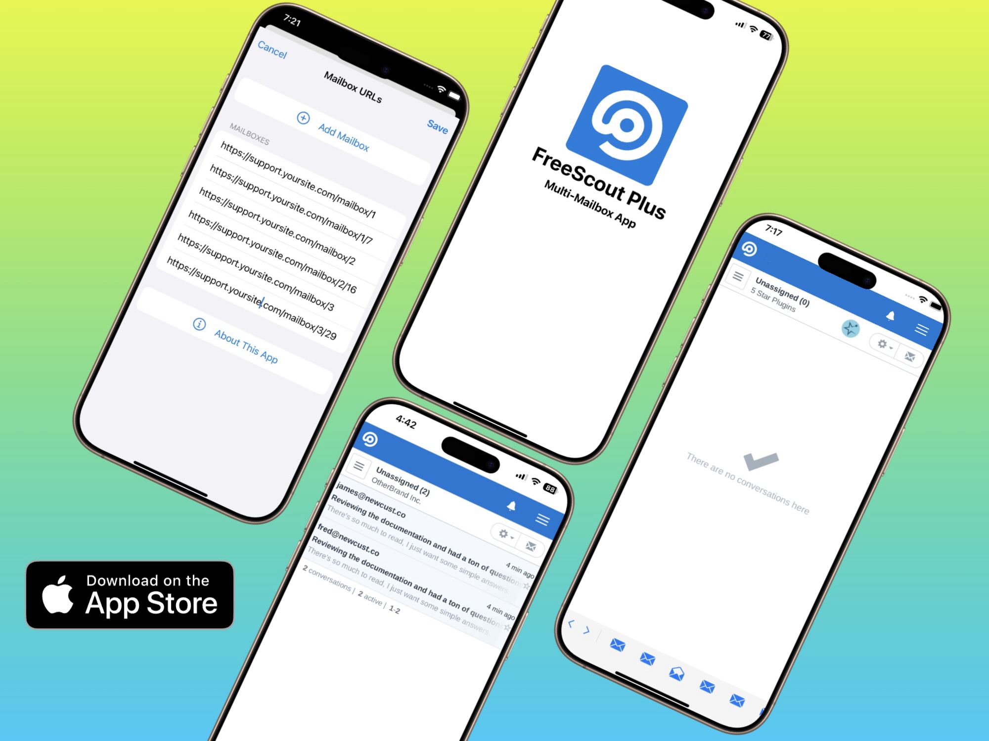 FreeScout Multiple Mailbox iOS App Hero Image